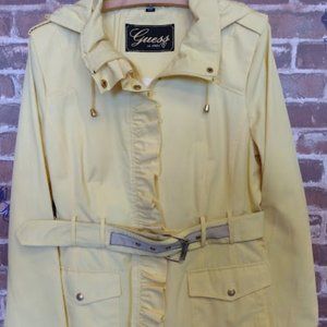 Vintage Yellow Guess Raincoat! Size Large. New With Tags